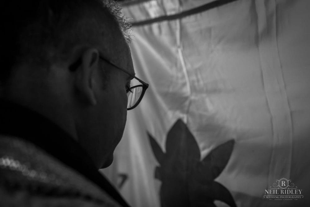 Merrydale Manor Wedding Photographer - Hindu Groom behind a cloth