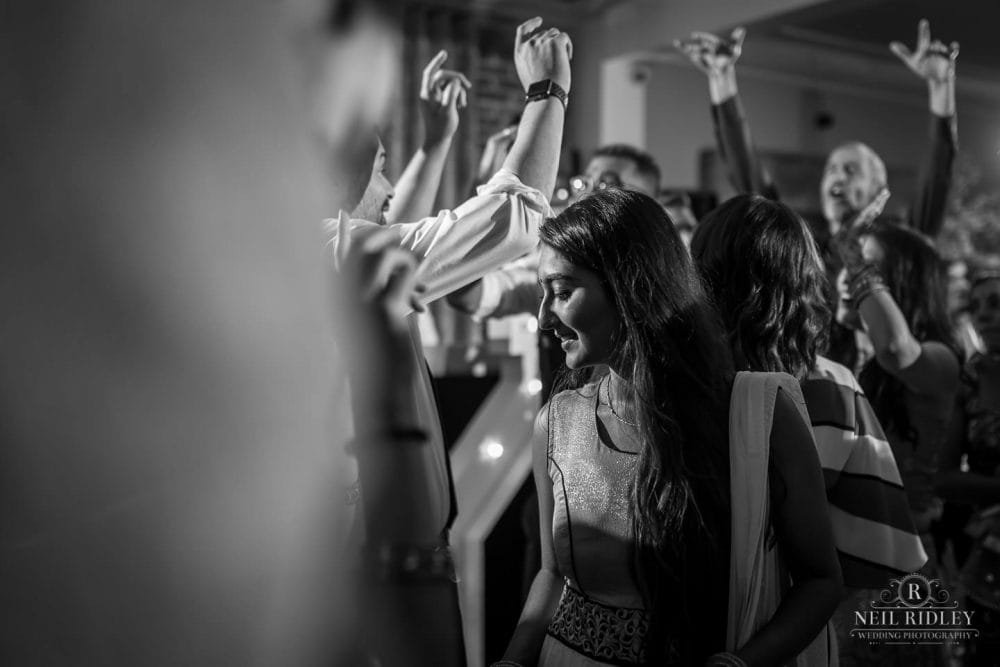 Merrydale Manor Wedding Photographer - Black and white dancefloor