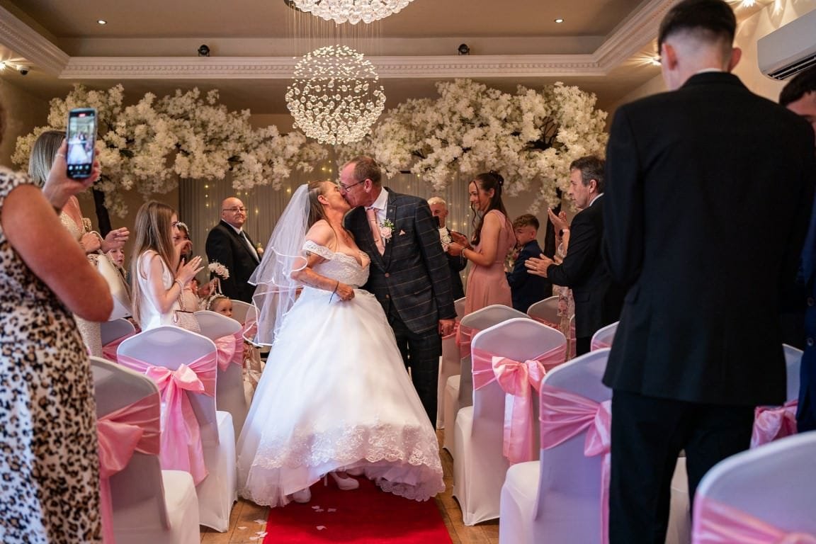 Blackpool Wedding Photographer first kiss