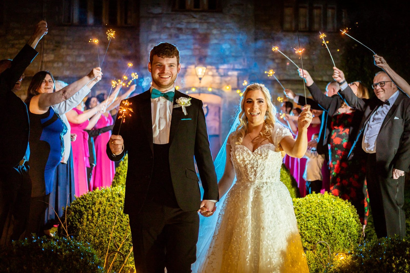 NRB09199 stirk house wedding photographer sparkler exit
