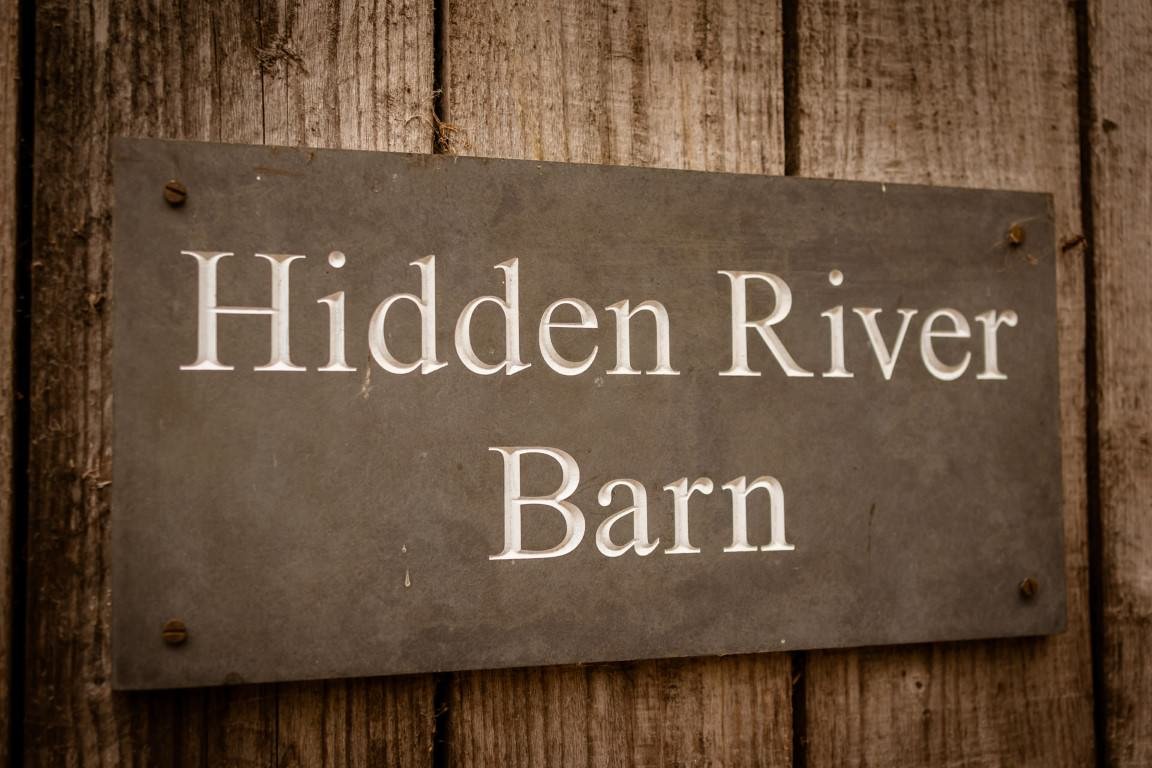 Hidden River Barn Photo and Video sign