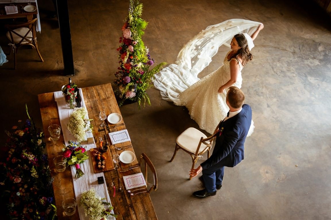 Hidden River Barn Photo and Video brides dress